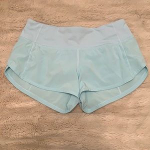 Light blue lululemon shorts size 2